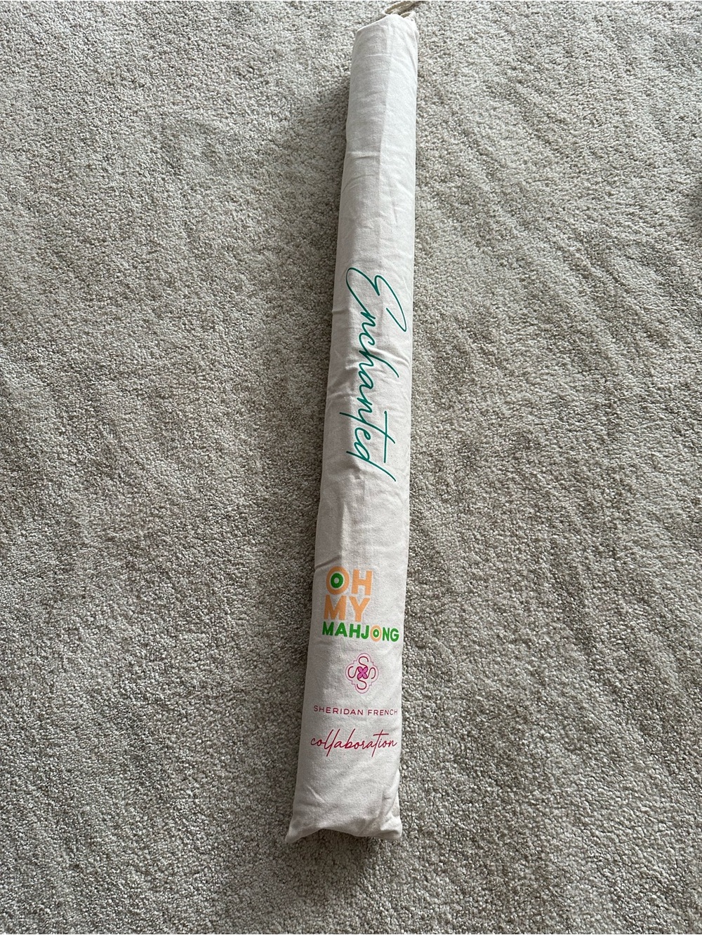 Enchanted Mat Decorative Game Mat - Pink & Green - mahjong mat Oh My Mahjong bag - Picture 3 of 4